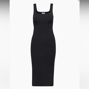 ARITZIA BABATON BLACK Square-neck midi tank dress SIZE XS WORN ONCE